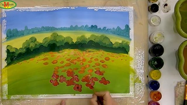 Мастер-класс по рисованию «Летний пейзаж» — «Отдыхаем на отлично!» смотреть онлайн