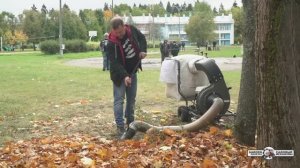 Самоходный Садовый пылесос Caiman Viro 160H в работе