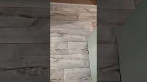 Металлический пороги между кафельной плиткой и линолеум