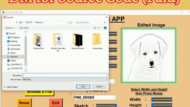 Image Editing Application using Python Tkinter.