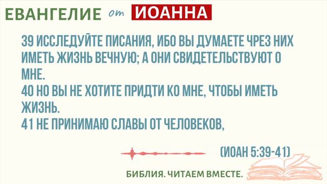 #16 ЕВАНГЕЛИЕ ОТ ИОАННА 5:30-47/Библия.Читаем Вместе/Библия с Андреевыми/Вера/Бог/Библия Онлайн/