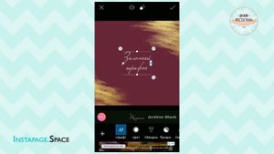 Как писать золотым шрифтом в приложении PicsArt