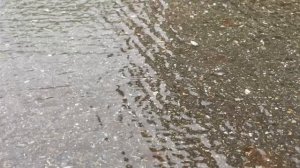 Вода на асфальте в дождь / релакс / видеофон