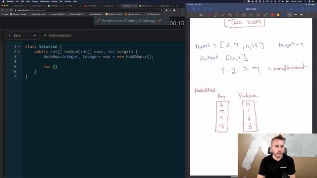 LeetCode 1 | Two Sum | All Solutions Explained | Java + Whiteboard смотреть онлайн