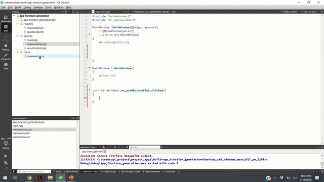 Create Apps/Graphic User Interface Using C++ with Plots-Couple Qt, Eigen Matrix Library, QCustomPlo