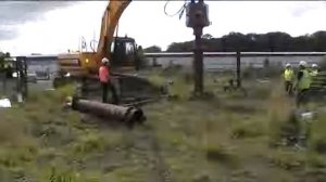 Закручивание свай большого диаметра 410 мм