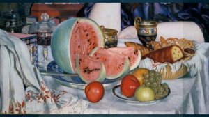 Кустодиев Борис Михайлович (1878-1927) «Купчиха за чаем»