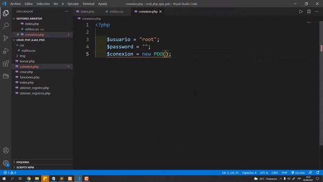 ?Crud con PHP, PDO, Ajax, Datatables y Bootstrap 5 - Cadena de conexión смотреть онлайн