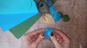 Простой ободок для волос с цветами из фоамирана