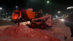 Bobcat.Snow removal. Бобкэт, уборка снега