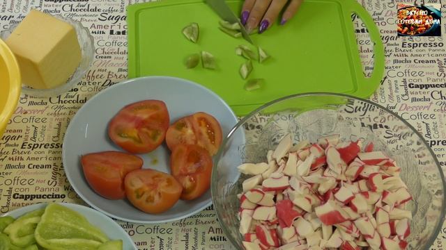 Салат из крабового мяса ))) На праздничный стол! Как приготовить? Быстрый Рецепт! Crab meat salad.