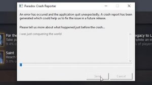 crusader kings 3 crash reported crashes on me