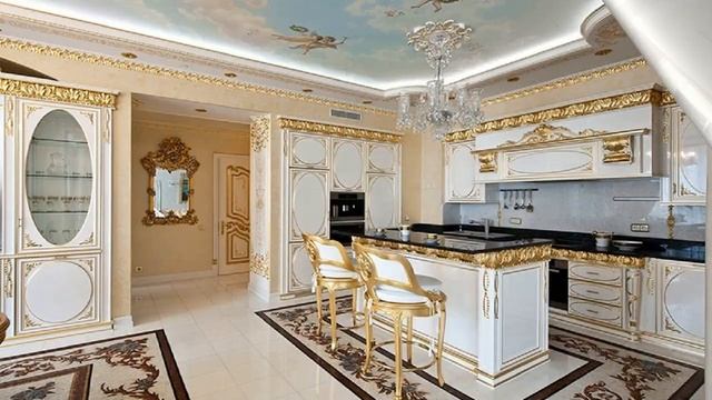 КУХНИ БЕЛЫЕ С ЗОЛОТОМ ?45 идей элегантного и роскошного дизайна смотреть онлайн