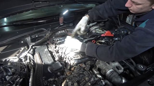 Впускной коллектор БМВ очистка и установка часть 3