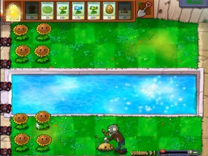 Plants vs Zombies / Adventure 1 Pool 1 / Растения против Зомби / Прохождение