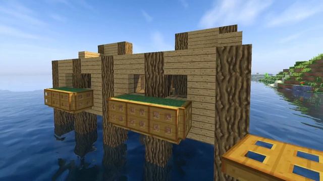 Простой дом на воде в майнкрафт - Как построить Стартовый дом Minecraft смотреть онлайн