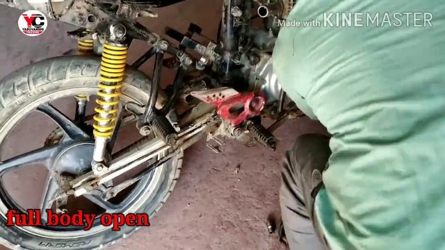 Honda Stunner modification part 4 full body work || open all spare parts, modification video 2020 смотреть онлайн