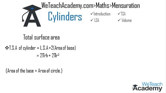 Introduction To Cylinder - LSA, TSA And Volume Of A Cylinder / Maths Mensuration смотреть онлайн