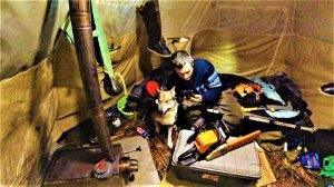 “ТАЙГА” МОРОЗЫ -37 СПАЛИ! СТРОЮ ИЗБУ! СДЕЛАЛ ПОТОЛОК,ПРОБЛЕМЫ С ПЕЧКОЙ, ГОТОВЛЮСЬ К ПЕРЕЕЗДУ В ИЗБУ!