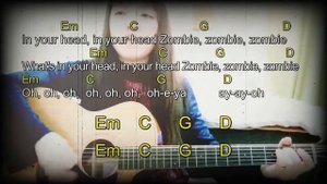 zombie Cranberries lyrics chords guitar lesson, Cover by Remi J Unplugged Acoustic guitar+Vocal