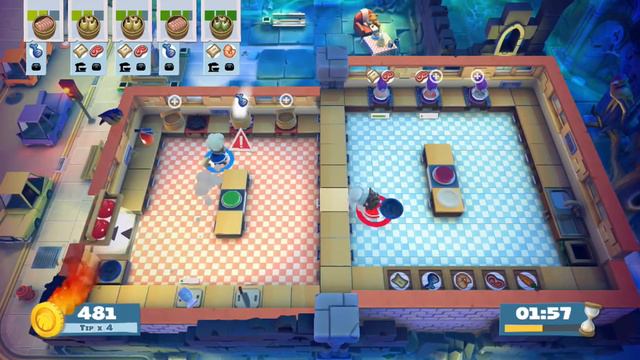 Overcooked 2 DLC #3 - Night of the Hangry Horde - Secret Kevin Level 1 4 Star 2 Player Co-op Victor смотреть онлайн