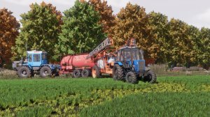 Farming Simulator 22 / Карта Кошмак / Опрыскивание пшеницы МТЗ-82, ХТЗ-17221