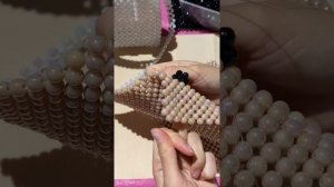 Сумочка из бусин ручка пакет diy handmade мк