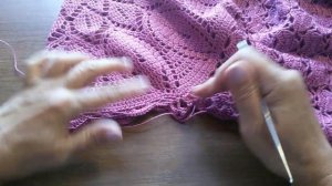 Блузка"Листопад"с кокеткой крючком.Часть6.МК.Blouse Listopad yoke crochet.Часть6.MK.