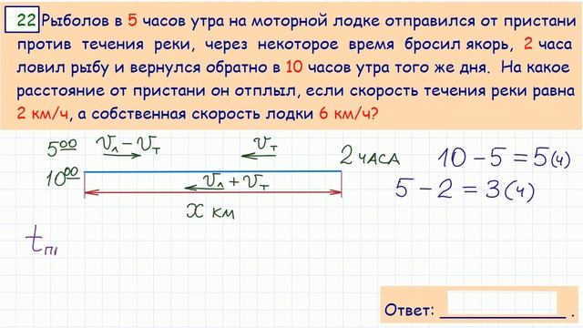 Демо вариант ОГЭ по математике, задача 22