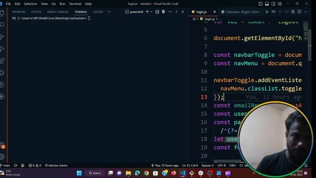 VS Code #terminal  setup #right #bottom #vscode