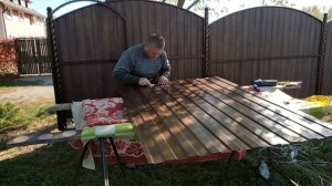 Монтаж профлиста в арочную секцию забора