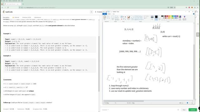 Next Greater Element I - LeetCode 496 - Python смотреть онлайн