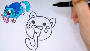 How To Draw Poppy Playtime Character - Candy Cat Step by Step