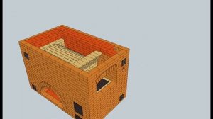 Кладка Русской печи с подтопком и отопительным щитком на втором этаже. 3-d чертеж Русской печи.