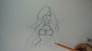 How To Draw Katarina From League Of Legends/Как Нарисовать Катарину Из Лиги Легенд