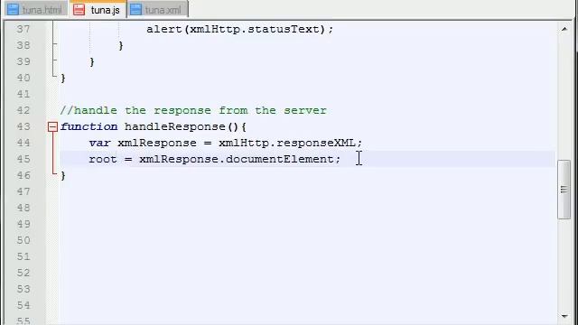 AJAX Tutorial - 32 - Getting the Data from the XML File