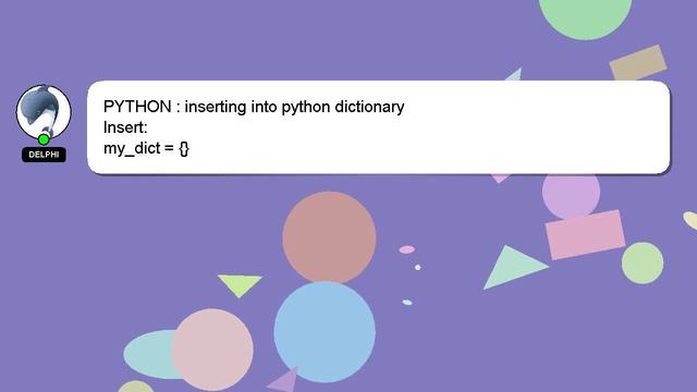 PYTHON : inserting into python dictionary
