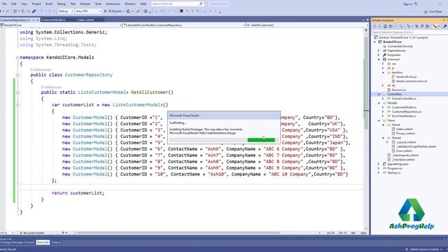 Kendo UI Grid In ASP.NET Core MVC - Part-2