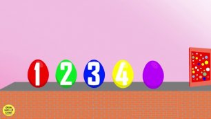 Развивающий мультик для малышей. Цветные яйца с сюрпризами. Учим счёт и цвета