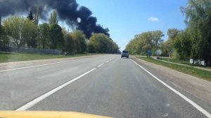горит бензовоз под Черниговом