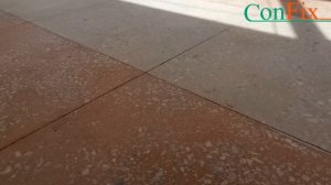 Восстановление бетонного пола с мраморной крошкой