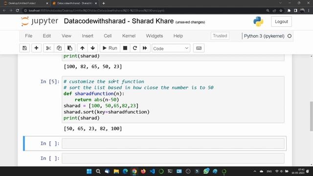 How to Sort Lists in Python | Sort Lists in Python | Python Tutorial || Sorting in Python