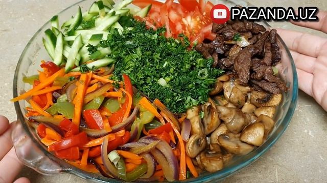 ТОП 6 САЛАТЫ БЕЗ МАЙОНЕЗА‼️6 хил Тез ва Осон Салатлар! СРОЧНО СОХРАНИТЕ??