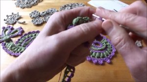 2. Ирландское Кружево, пейсли крючком на шнуре гусеничка с витыми столбиками мастер класс.