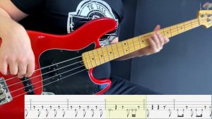 Bruno Mars ft. Mark Ronson - Uptown Funk (bass cover)(play-along with tabs)