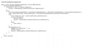 Code Review: Method to Return a Hibernate Session