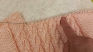 Формирование плеча и горловины на спинке свитера "Зефир"