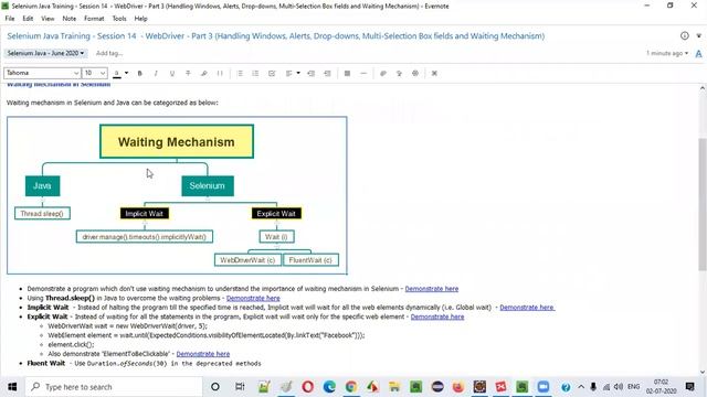 Selenium Java Training - Session 14  - Handling Windows, Alerts, Drop-downs & Waiting Mechanism