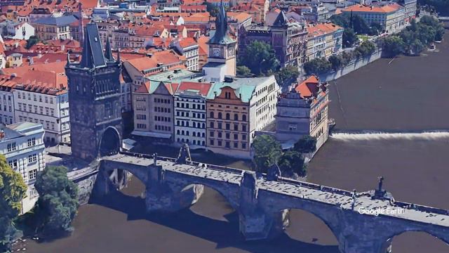 Praha. Video tour. Google Earth Studio.