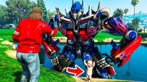 Я НАШЁЛ ОПТИМУСА ПРАЙМА В ГТА 5 МОДЫ ТРАНСФОРМЕРЫ ОБЗОР МОДА В GTA 5 ИГРЫ ВИДЕО